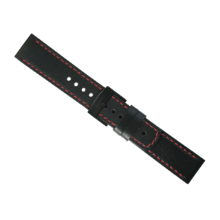 Elementum Terra-Ventus Black - Red leather strap